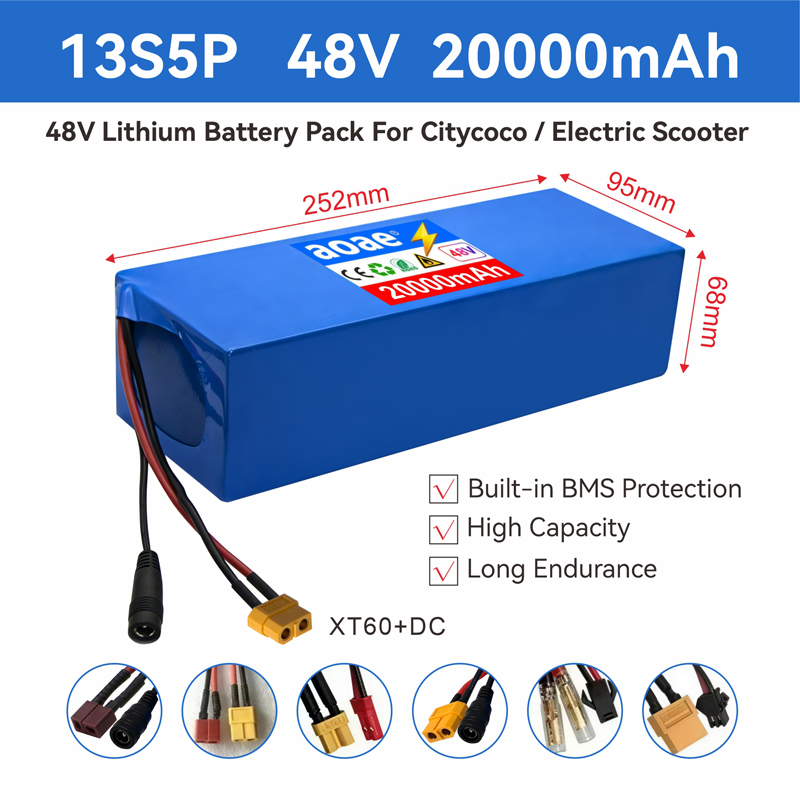 60V 50Ah Electric Scooter Battery - Batteria per Scooter Elettrico 48V 13S5P